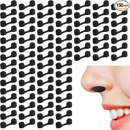 150 Pieces Nose Plug Filter Disposable Nose Dust Filters Bulk Sponge Nostril by Dimeho
