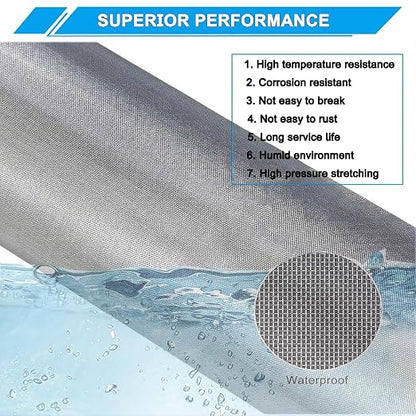 Stainless Steel Mesh Screen 8Mesh 304, 15.7" x 147" Metal Mesh Screen, Rust - Image 6