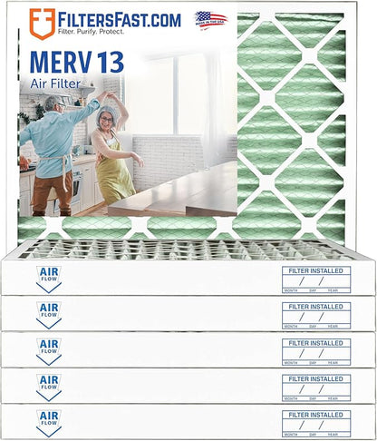 Filters Fast 18x25x2 Pleated Air Filter Merv 13, 2 Inch AC Furnace Air Filters by FiltersFast