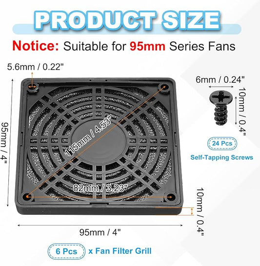 PATIKIL 90mm Fan Filter Grill - Image 2