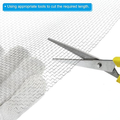 PATIKIL 40"L x 10"W Woven Wire Mesh, 8 Mesh 304 Stainless Steel Air Vent Filter - Image 4