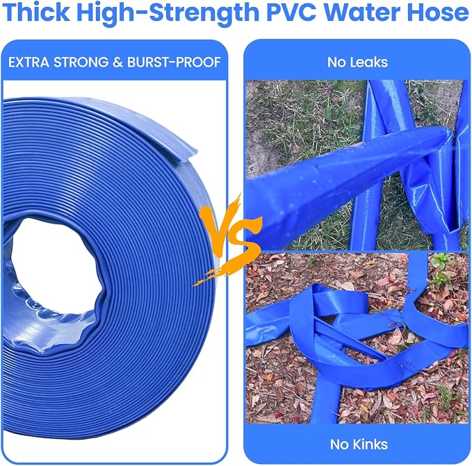 Poolvio Backwash Hose 2" x 50 ft, Tear-Resistant & Leak-Free - Image 6