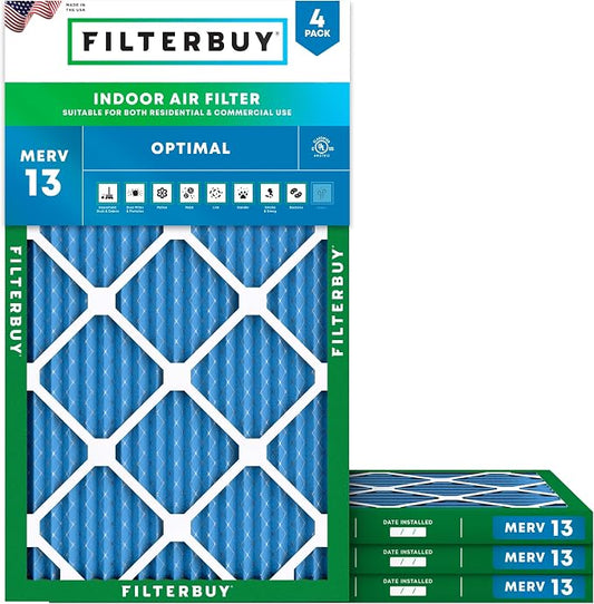 Filterbuy 14x22x1 Air Filter MERV 13 Optimal Smoke & Allergy Defense, by Filterbuy