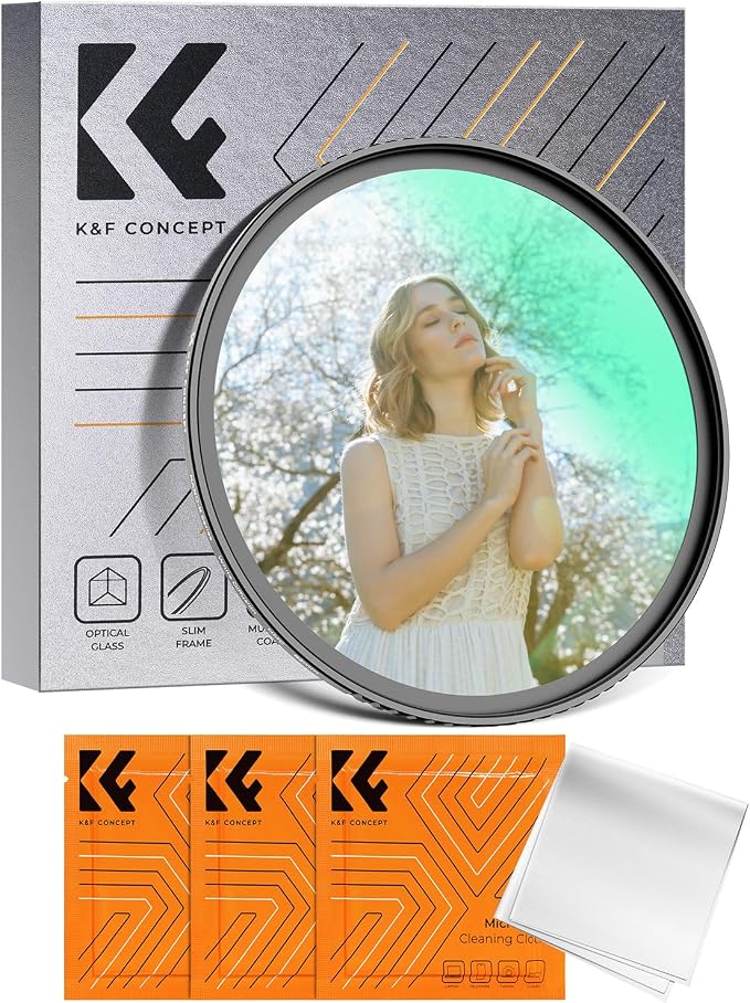 K&F CONCEPT 52mm White Mist 1/4 Filter, 18 Multi-Layer Coatings Dreamy Soft by KFCONCEPT