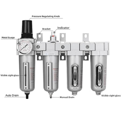 NANPU 1/2" NPT Industrial Grade 4 Stage Air Drying System - Image 2