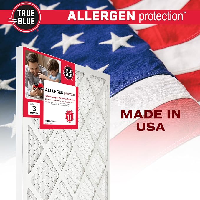 True Blue 18x20x1 MERV 11 Allergen Air Filter | Electrostatic Pleated HVAC - Image 7