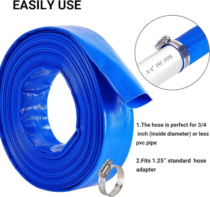 1-1/4" x 100 FT Pool Backwash Hose, - Image 5