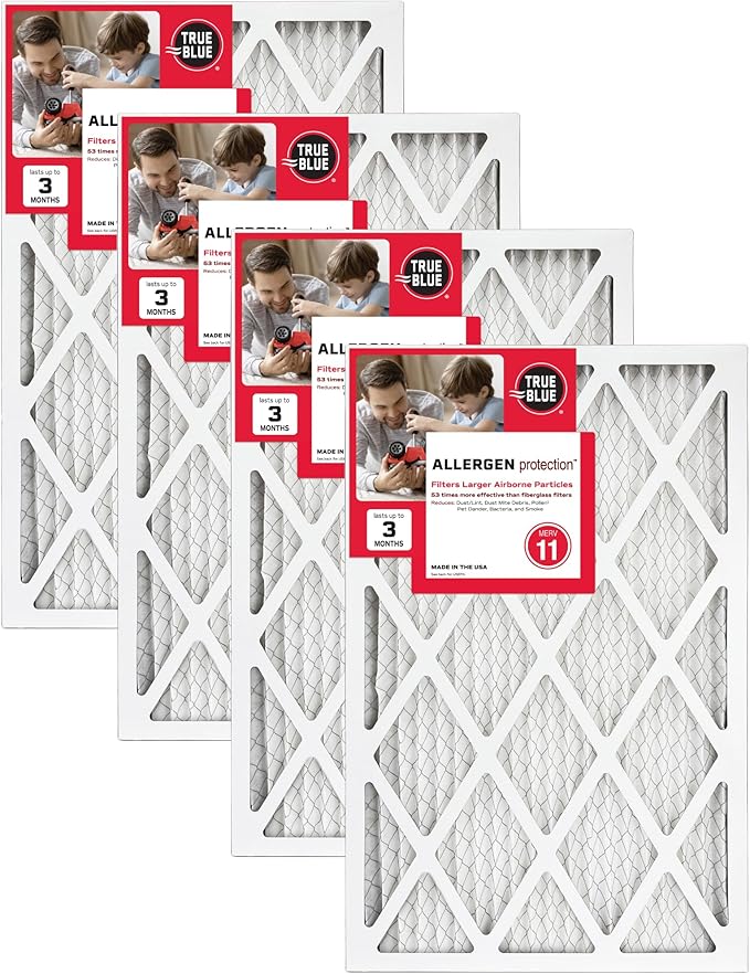 True Blue 14x30x1 MERV 11 Allergen Air Filter | Electrostatic Pleated HVAC by TRUEBLUE