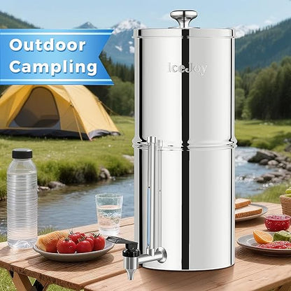 IceJoy Ultra-Filtration Gravity Water Filter System, Stainless Steel Countertop - Image 7