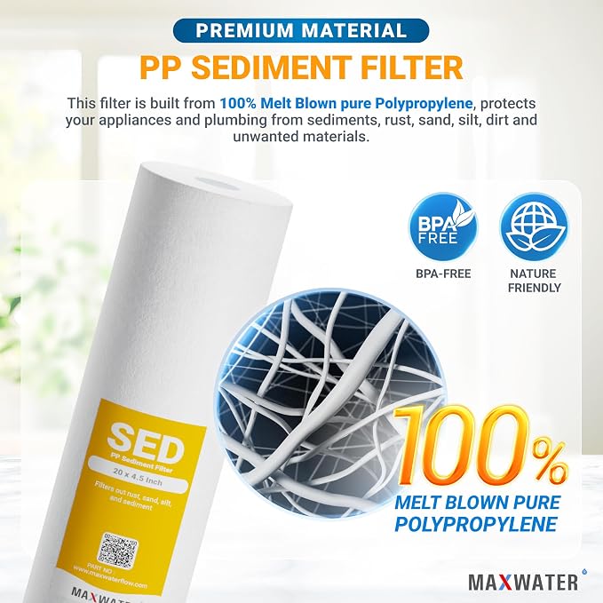Max Water 1 Micron 20 x 4.5 Sediment Water Filter Cartridge - Image 3