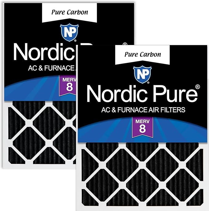 Nordic Pure 12x24x1 Pure Carbon Pleated Odor Reduction Furnace Air Filters 2 by NordicPure