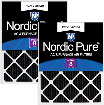 Nordic Pure 12x24x1 Pure Carbon Pleated Odor Reduction Furnace Air Filters 2 by NordicPure