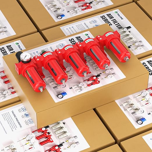 TAILONZ PNEUMATIC 0-150PSI 1/2 Inch NPT Red Industrial Grade 5 Stage Air Drying - Image 9