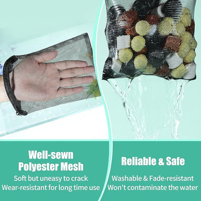 AQUANEAT 10pcs Aquarium Filter Media Bags, Fish Tank Coarse Mesh Bags - Image 2