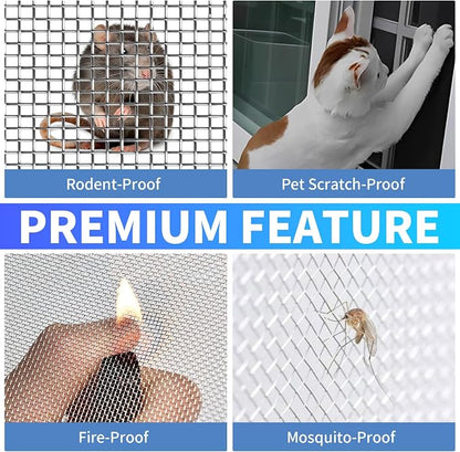 304 Stainless Steel Mesh, 47in x 10ft, 20 Mesh, Sturdy Metal Screen Roll - Image 6