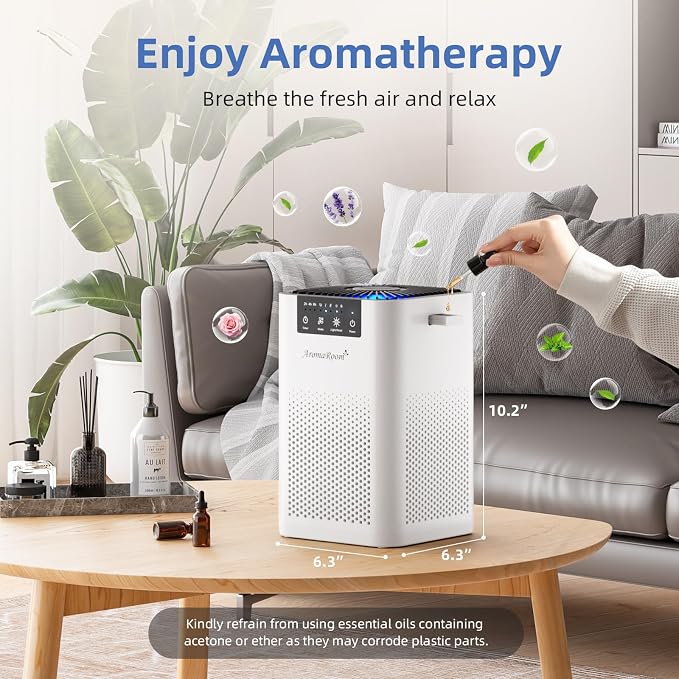 AromaRoom Air Purifiers for Bedroom, Hepa Air Purifiers for Home Pet Pee Smell - Image 7