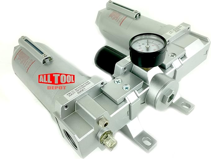 3/4" NPT SUPER DUTY Compressed Air In Line Filter Regulator Lubricator Oiler - Image 4