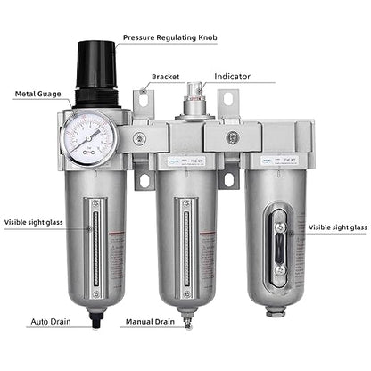 NANPU 3/4" NPT Industrial Grade 3 Stage Air Drying System - Image 2