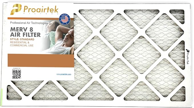 Proairtek AF14251M08SWH Model 14x25x1 Air Filter, MERV 8; Ideal by Unknown