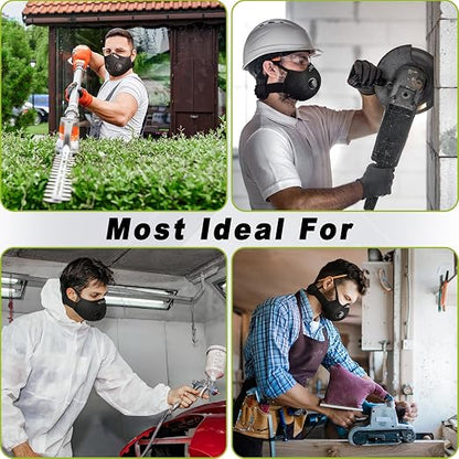 BASE CAMP Upgrade M Plus Dust Mask 2 Pack, Breathable Reusable Dust Face Mask - Image 5