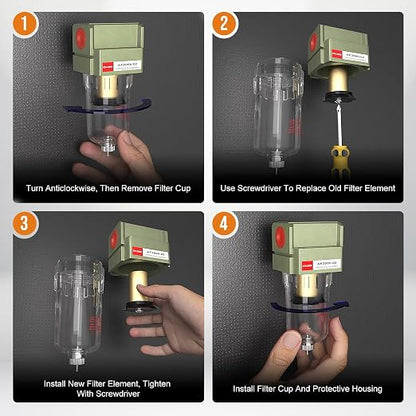 NPT 1/4 Auto Drain Air Pump Filter Pneumatic Water Trap - Image 6