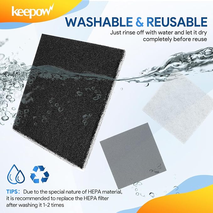 KEEPOW 10 Pack CF-1 Hepa Filter Replacement Compatible - Image 3
