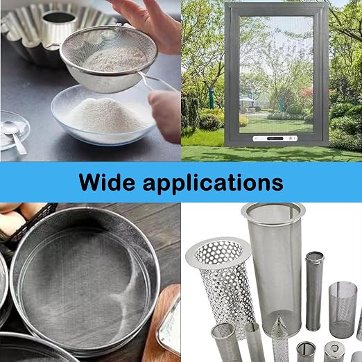 304 Stainless Steel Mesh Screen#80Mesh -Size:15.7"x47.2", - Image 9