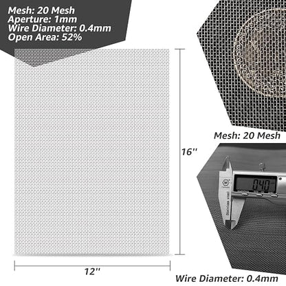 4 Pack 12x16 Inch Wire Mesh, 20 Mesh Stainless Steel Mesh, Never Rust Sturdy - Image 3