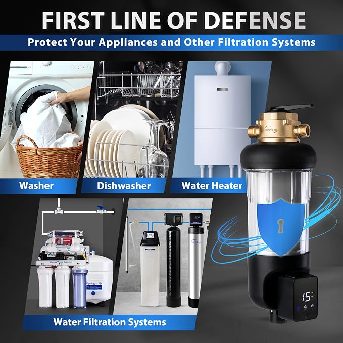 iSpring WSP50ARJ-BP Whole House Prefilter, Spin-Down Sediment Water Filter - Image 7