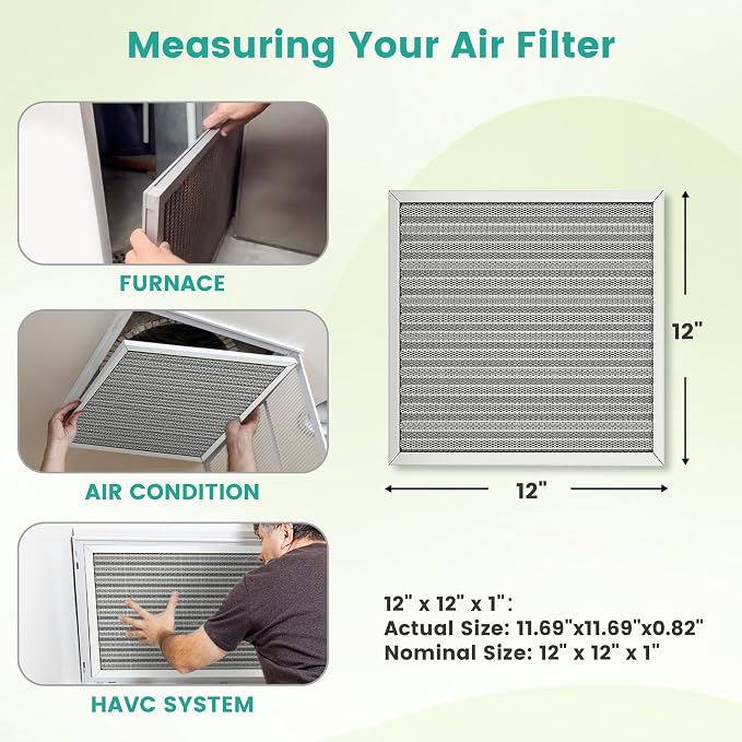 12x12x1 HVAC Furnace Air Filter, Reusable Washable Electrostatic Furnace Filter - Image 3