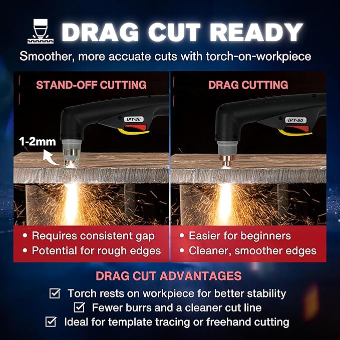 LTP8050 CNC | 80A Blowback Plasma Cutter, THC/ARC OK, LED Display & Front - Image 2