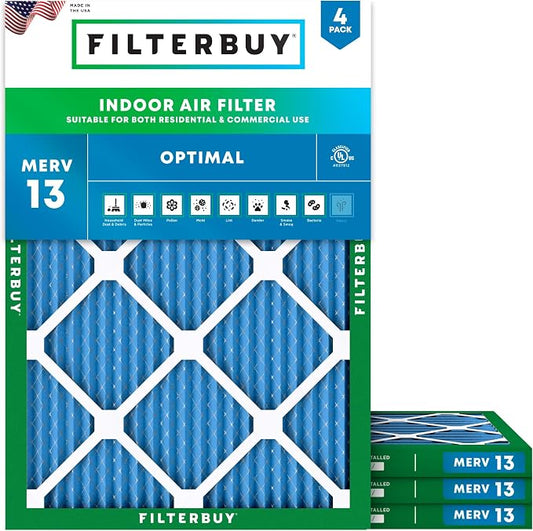 Filterbuy 30x32x1 Air Filter MERV 13 Optimal Smoke & Allergy Defense, by Filterbuy