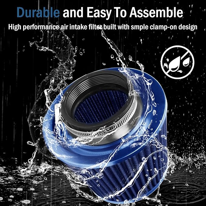 Universal Clamp-On Air Intake Filter, High Performance, Washable Filter - Image 7