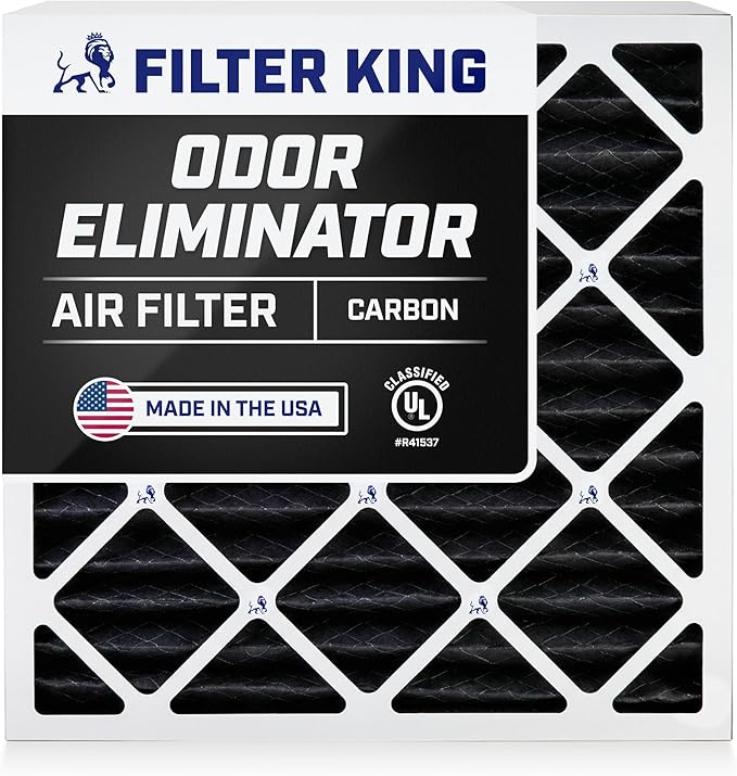 Filter King 16.5x22x1 Air Filter | 4-PACK | Carbon MERV 8 HVAC Pleated A/C by FilterKing