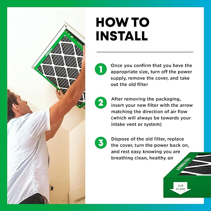 Filterbuy 16x16x1 Air Filter MERV 10 Odor & Allergy Defense - Image 5