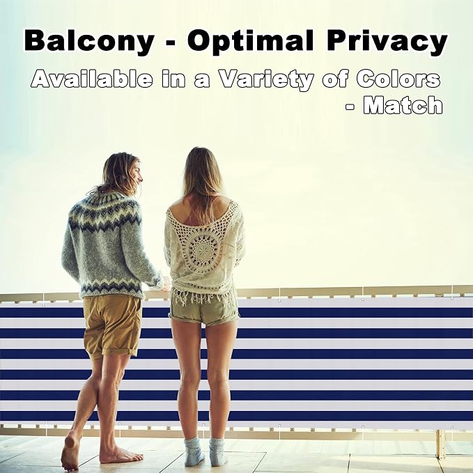 Balcony Privacy Screen 2.3' x 32.8' Durable and UV Resistant Privacy Screen - Image 2