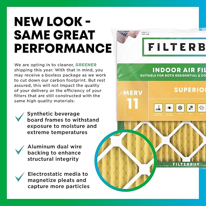 Filterbuy 17x20x1 Air Filter MERV 11 Superior Pet & Allergy Defense, - Image 3