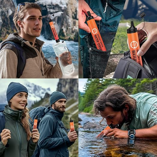 Emergency Water Filter Straw, Personal Survival Water Filtration System - Image 7