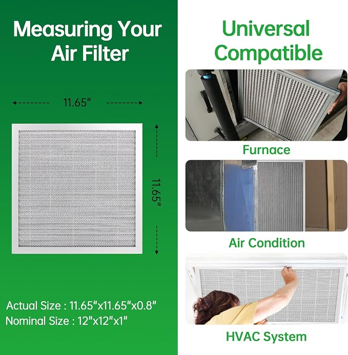 12x12x1 Air Filter Electrostatic Filter Reusable Washable HVAC AC Furnace Filter - Image 4