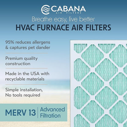 Cabana Filters 6-Pack 16x16x1 MERV 13 AC Furnace Air Filter - Image 2