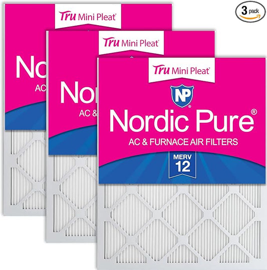 Nordic Pure 15x20x1 Tru Mini Pleat MERV 12 AC Furnace Air Filters – 2.5X More by NordicPure