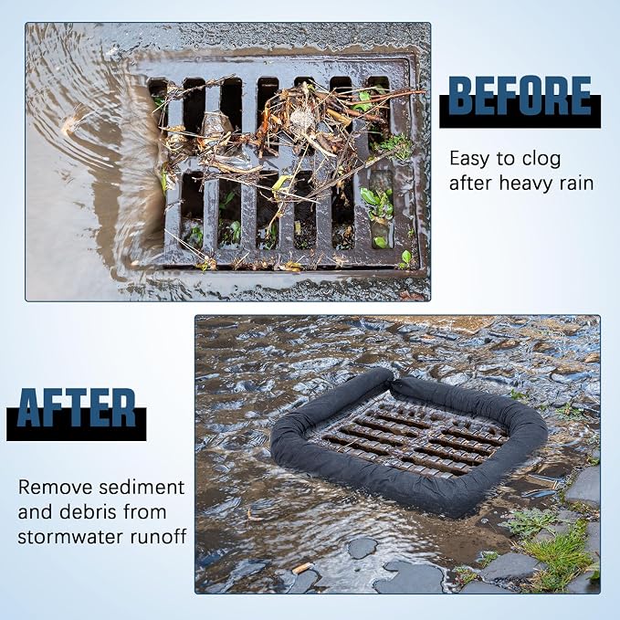 4 Pcs Sediment Filter Erosion Control Blanket Silt Fence Sock - Image 3