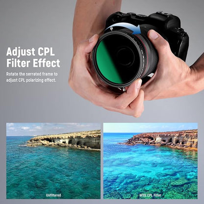 NEEWER 2 in 1 77mm Variable ND Filter ND2–ND32&CPL Filter No X Cross/30 Layer - Image 5