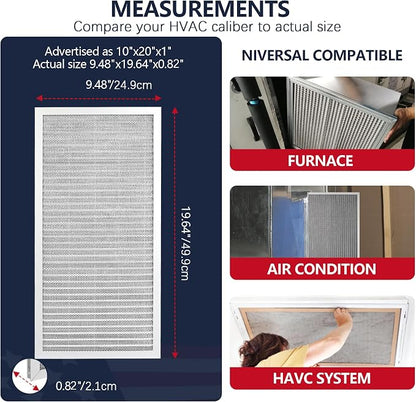 10x20x1 Electrostatic Air Filter, MERV 8 Reusable Aluminum AC/HVAC Furnace - Image 5