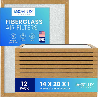 Fiberglass Air Filter -14x20x1Air Filter 12 Pack by Unknown