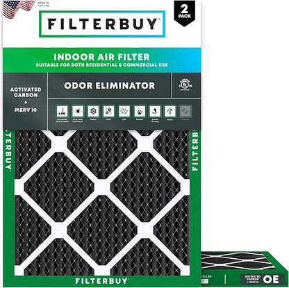 Filterbuy 14x20x1 Air Filter MERV 10 Odor & Allergy Defense by Filterbuy