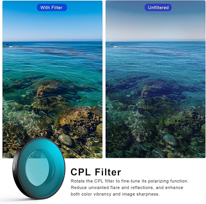 Haoge Filter Set for DJI Osmo Nano, Includes CPL, Osmo Nano Accessories - Image 3