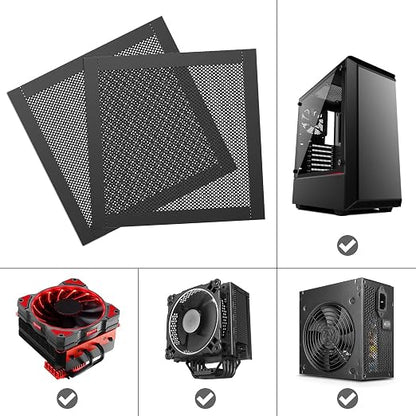 MoKo 120mm Dust Filter for Computer Cooler Fan, Magnetic Frame PC Fan Dust Mesh - Image 4