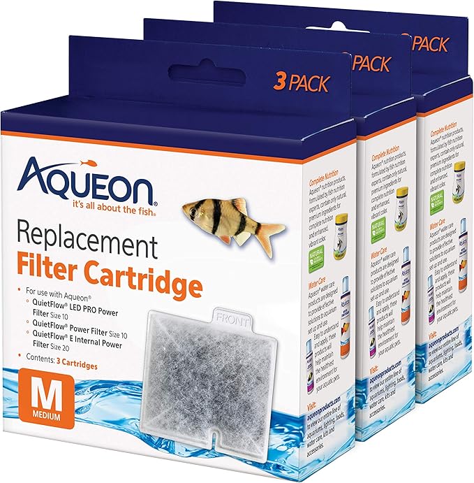 Aqueon Aquarium Fish Tank Replacement Filter Cartridges Medium by Aqueon