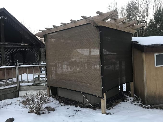 Ifenceview 6'x1' to 6'x100' Brown Shade Cloth Panels Fence Privacy Screen - Image 8